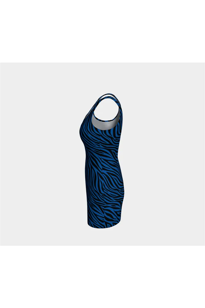 Blue Zebra Bodycon Dress