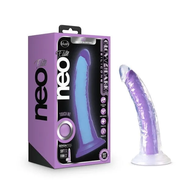 Blush Neo Elite Glow in the Dark 7" Silicone Dual Density Dildo