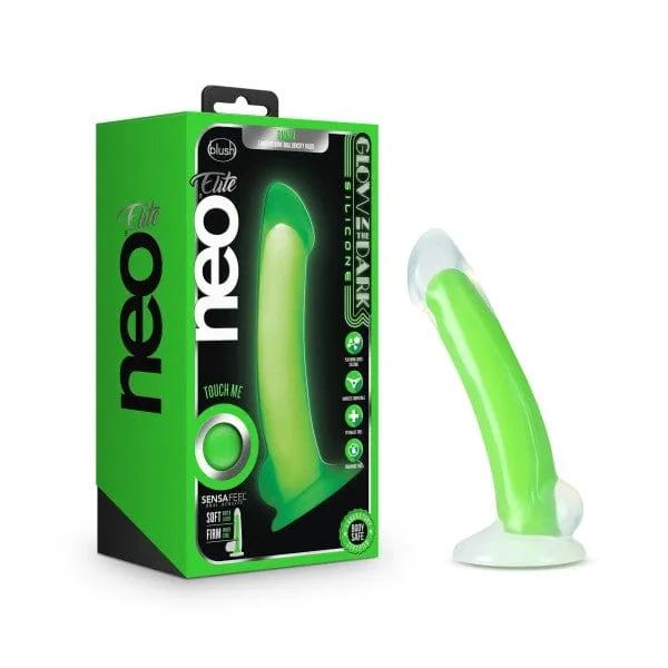 Blush Neo Elite Glow in the Dark 7" Silicone Dual Density Dildo