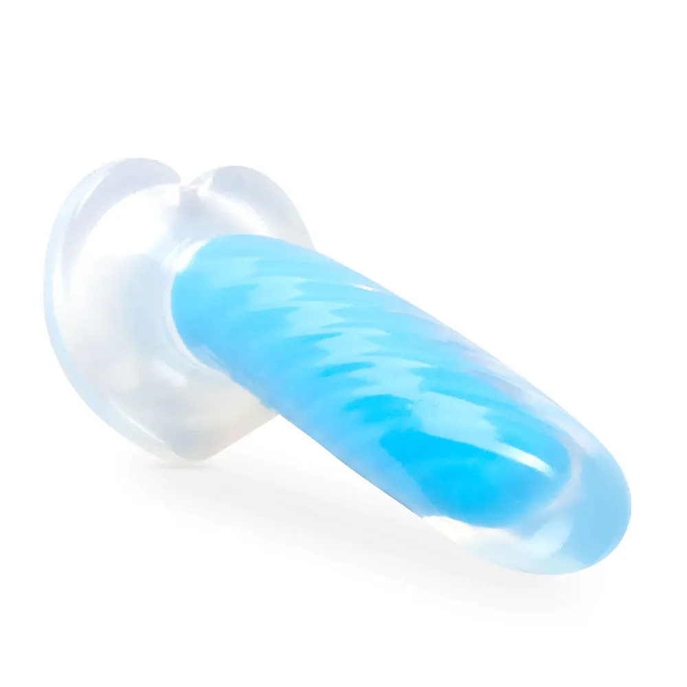 Blush Neo Elite Tao 7 Inch Dildo Glow In The Dark Neon Blue