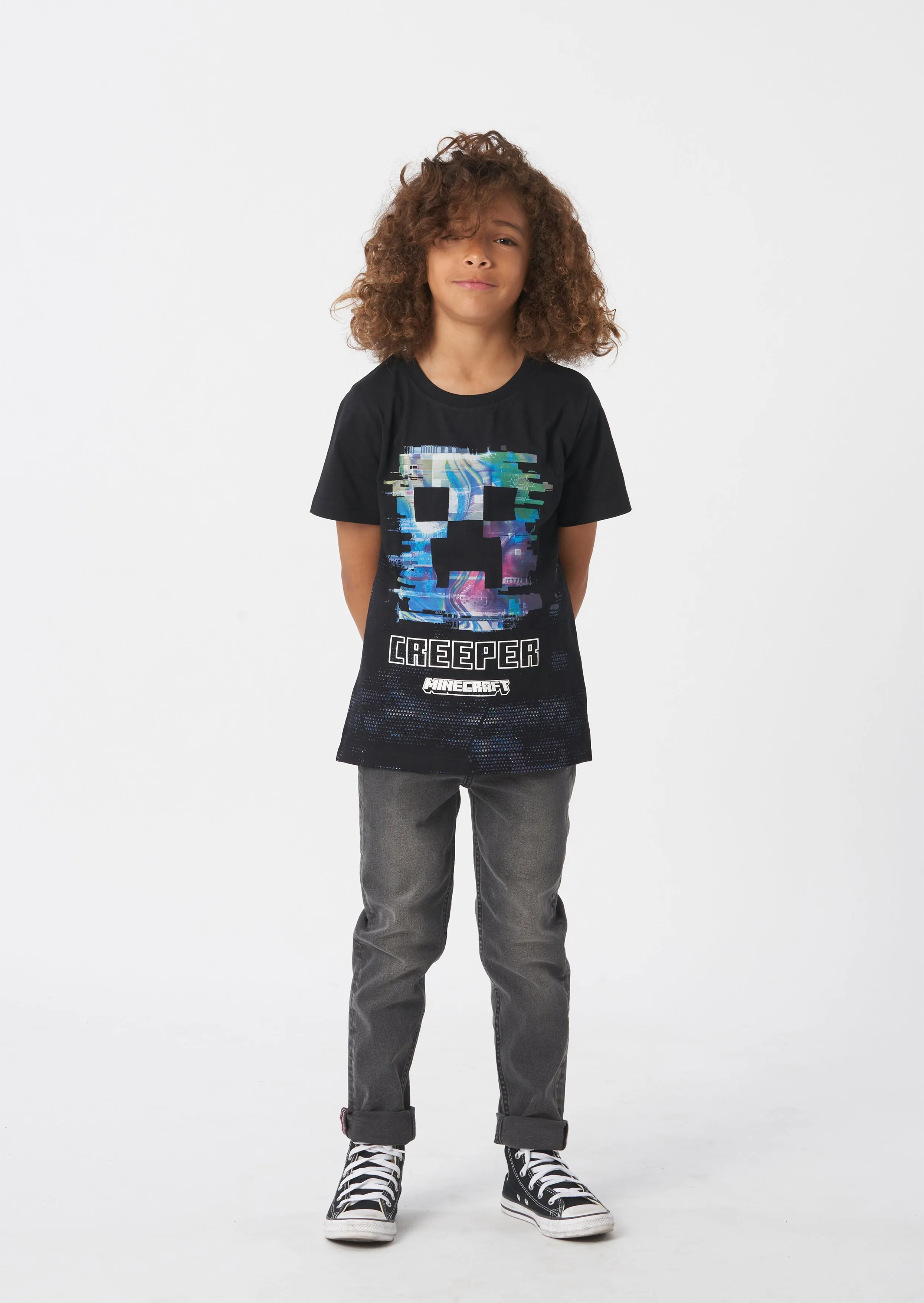 Boys Woven Black Smart Denim Jeans