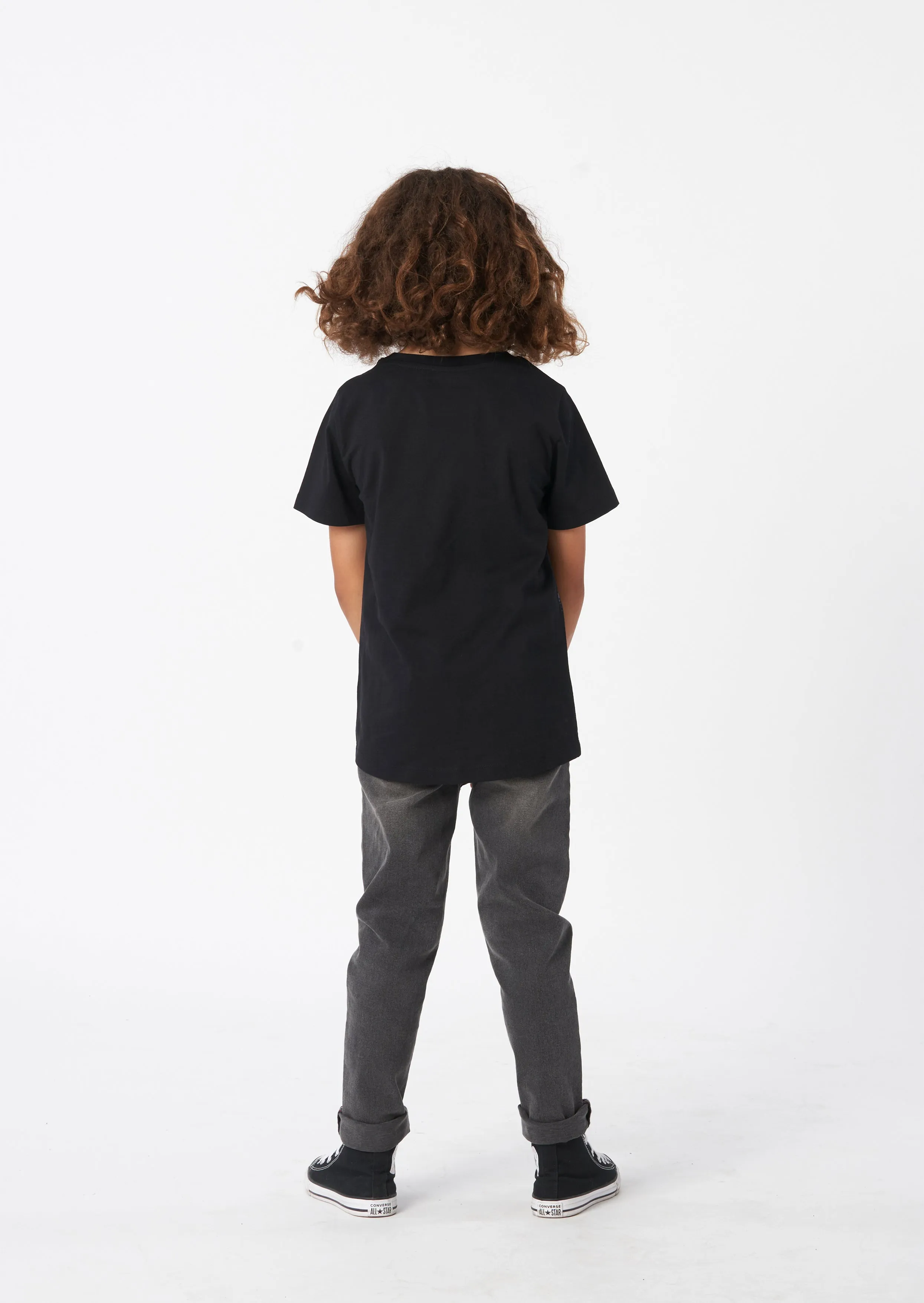 Boys Woven Black Smart Denim Jeans