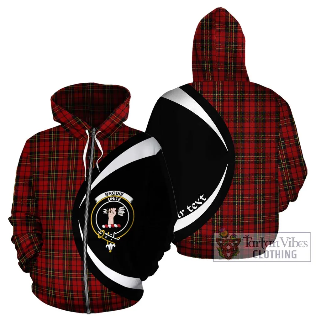 Brodie Tartan Hoodie with Family Crest Circle Style