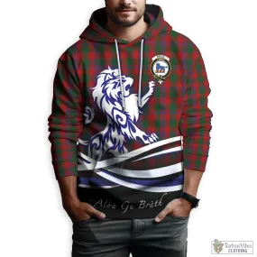 Bruce Old Tartan Hoodie with Alba Gu Brath Regal Lion Emblem