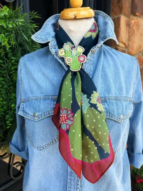 Cactus Flowers XOXO Scarf Slide