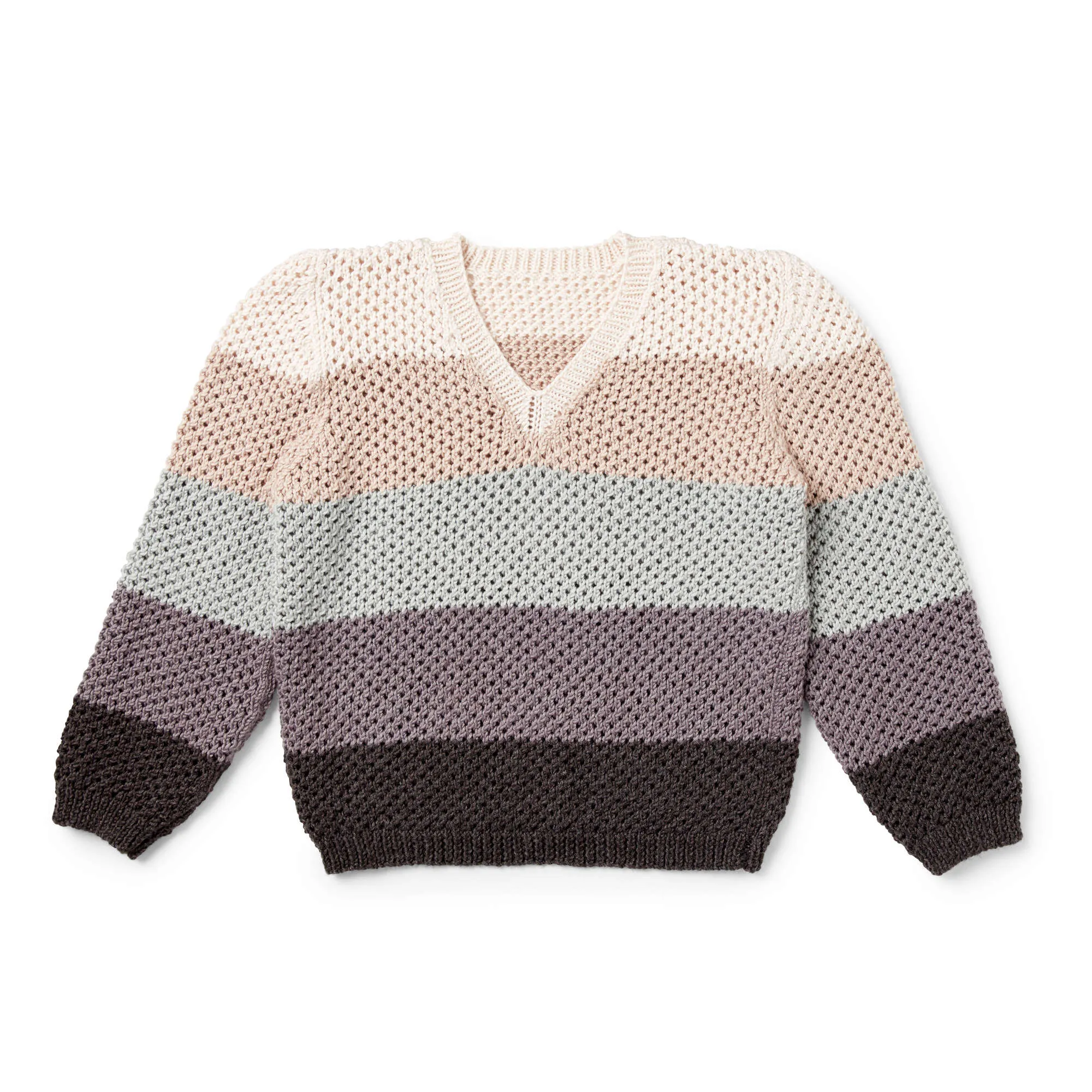 Caron x Pantone Shaded Steps Knit V-Neck Pullover