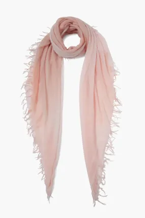 Cashmere & Silk Dip Dye Scarf in Mahogany Rose/Seashell