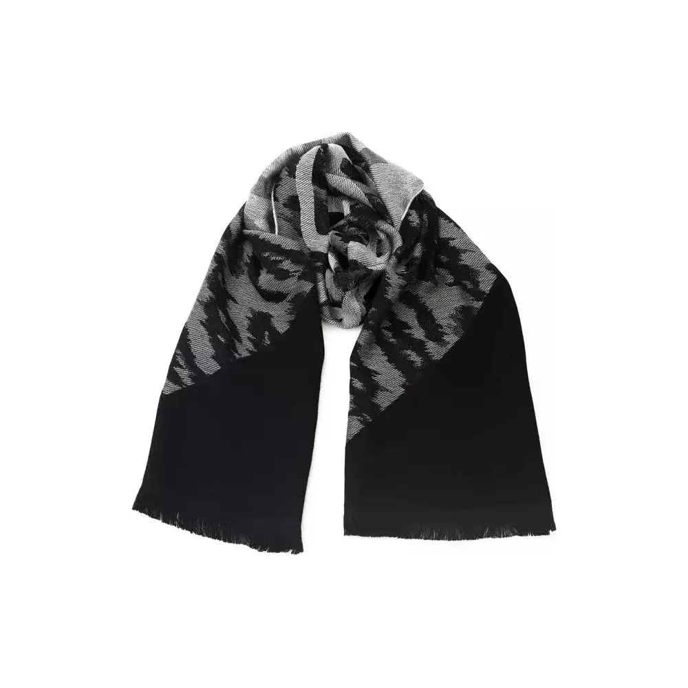 Cavalli Class Gray Wool Men Scarf