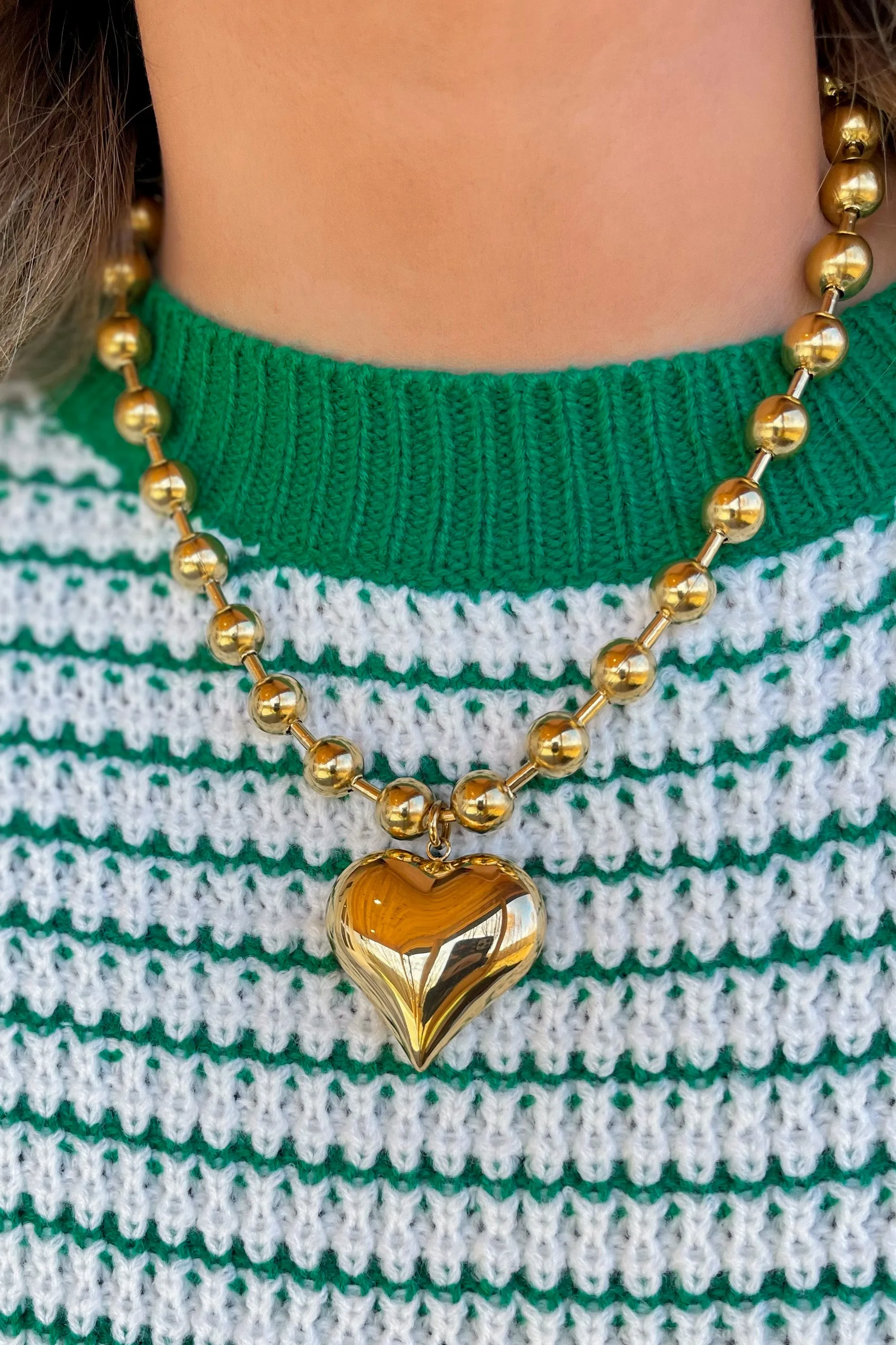 Chelsey Chunky Heart Necklace