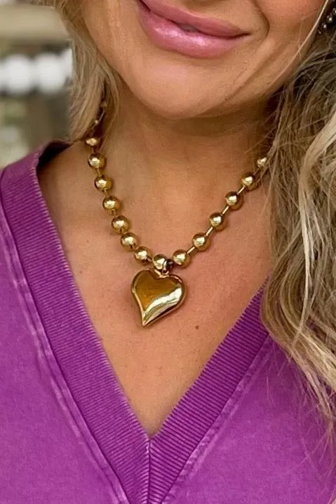 Chelsey Chunky Heart Necklace