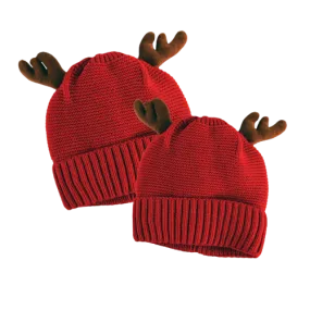 Christmas Antler Winter Knit Hat Beanie - 6 Pieces Per Retail Ready Display 22650