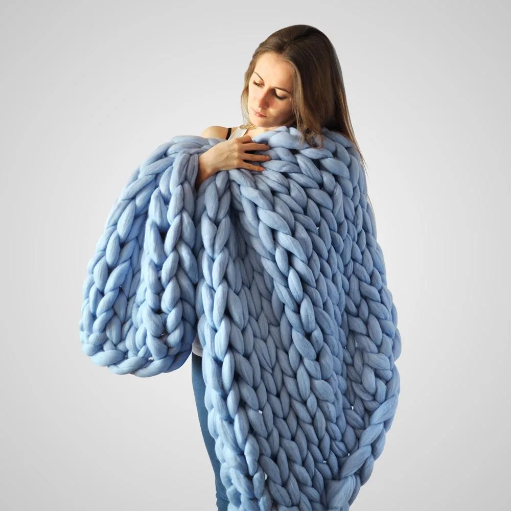 Chunky Knit Throw Blanket