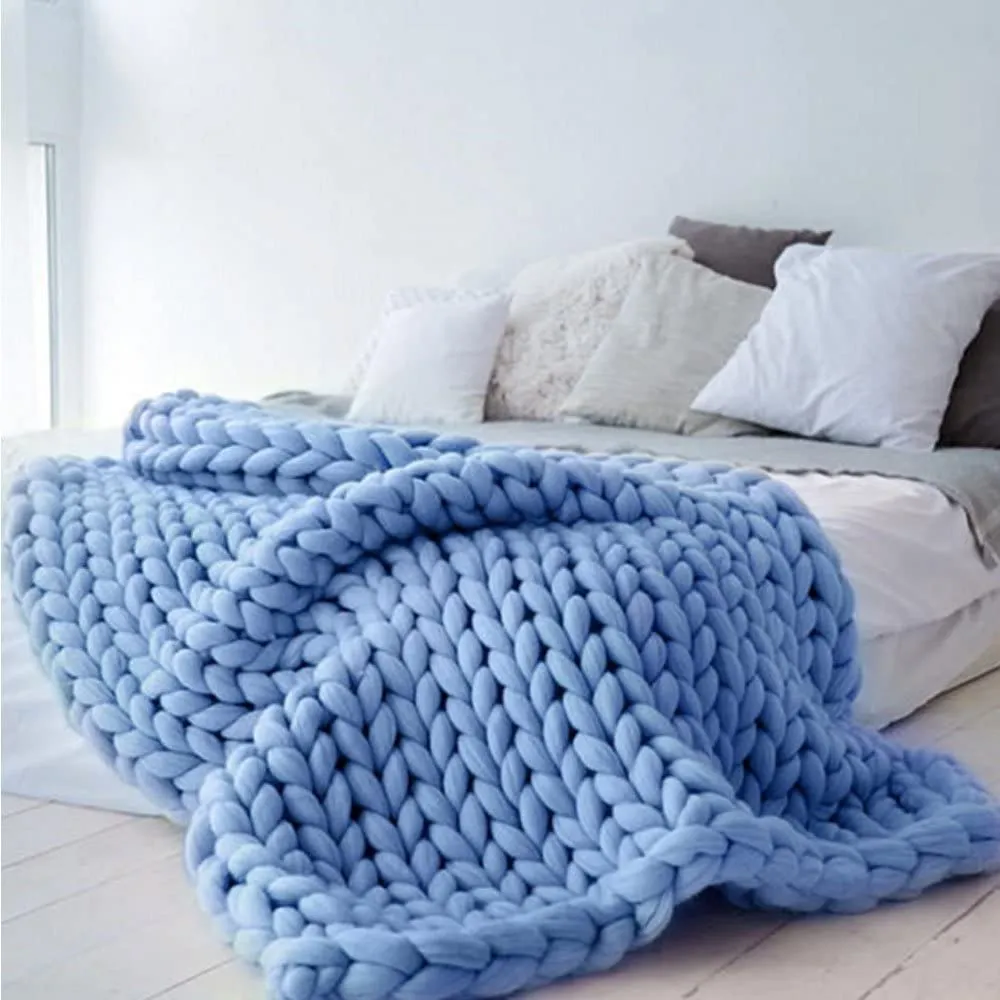 Chunky Knit Throw Blanket