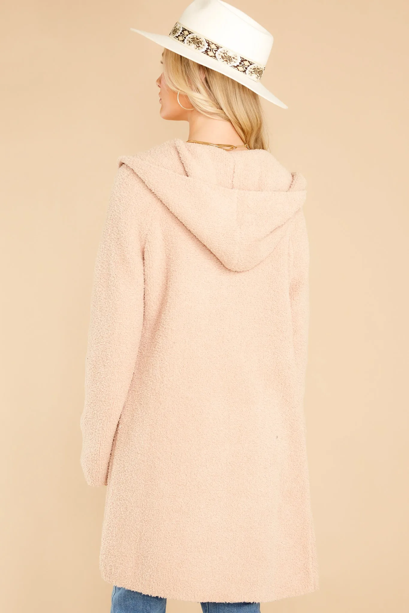 CozyChic® Soft Camel Hooded Long Coatigan