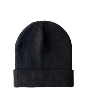 CS106 HAAKWEAR Traditional Silent Cuffed Beanie, Midnight Black