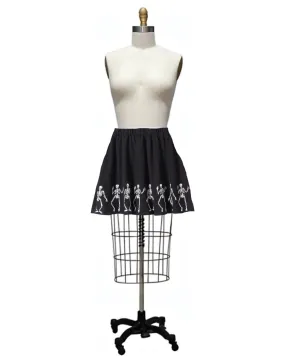 Dead Can Dance- the Dancing Skelton Hem Mini Skirt Plus Sizes 2 Colors