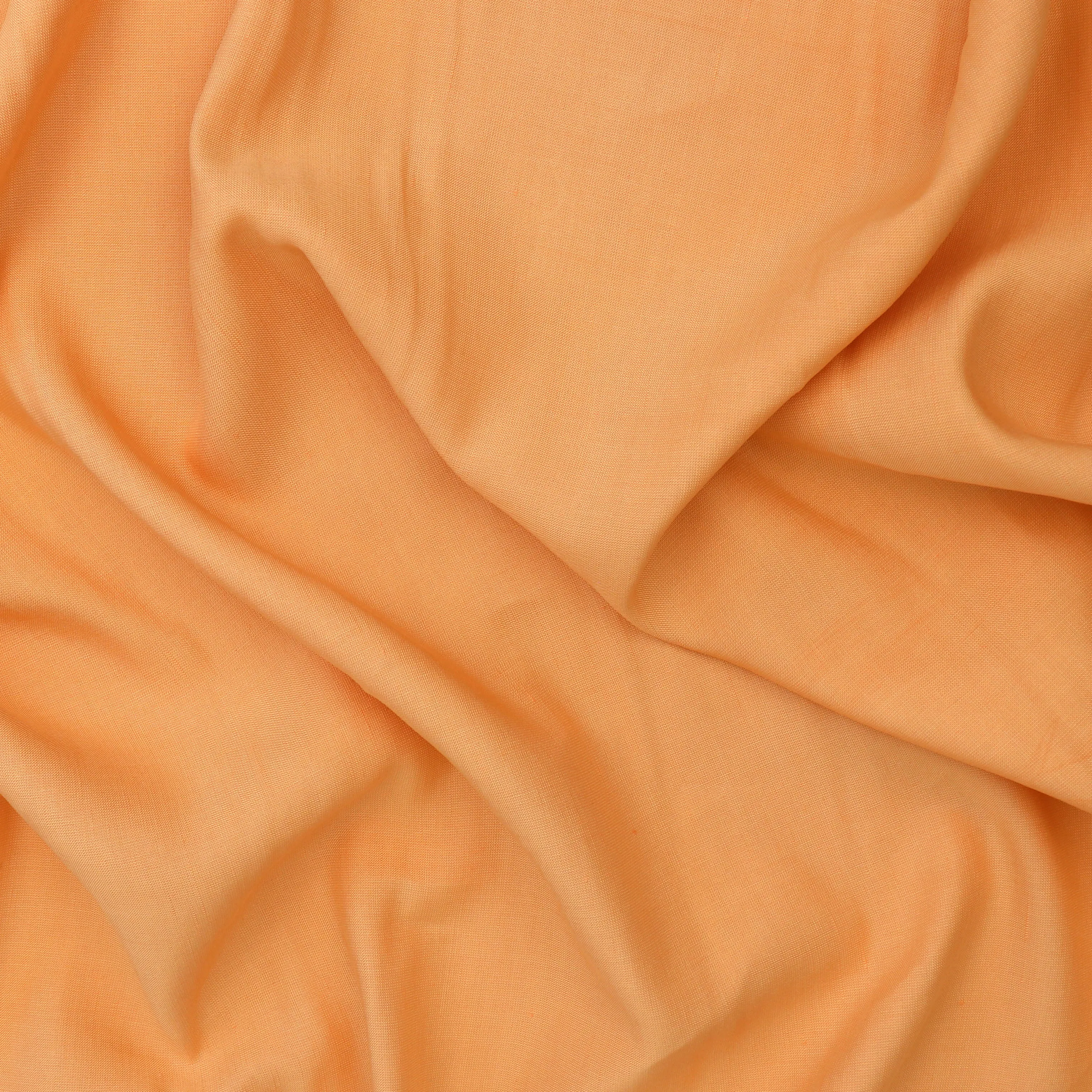 Deadstock Viscose Linen - Apricot Orange