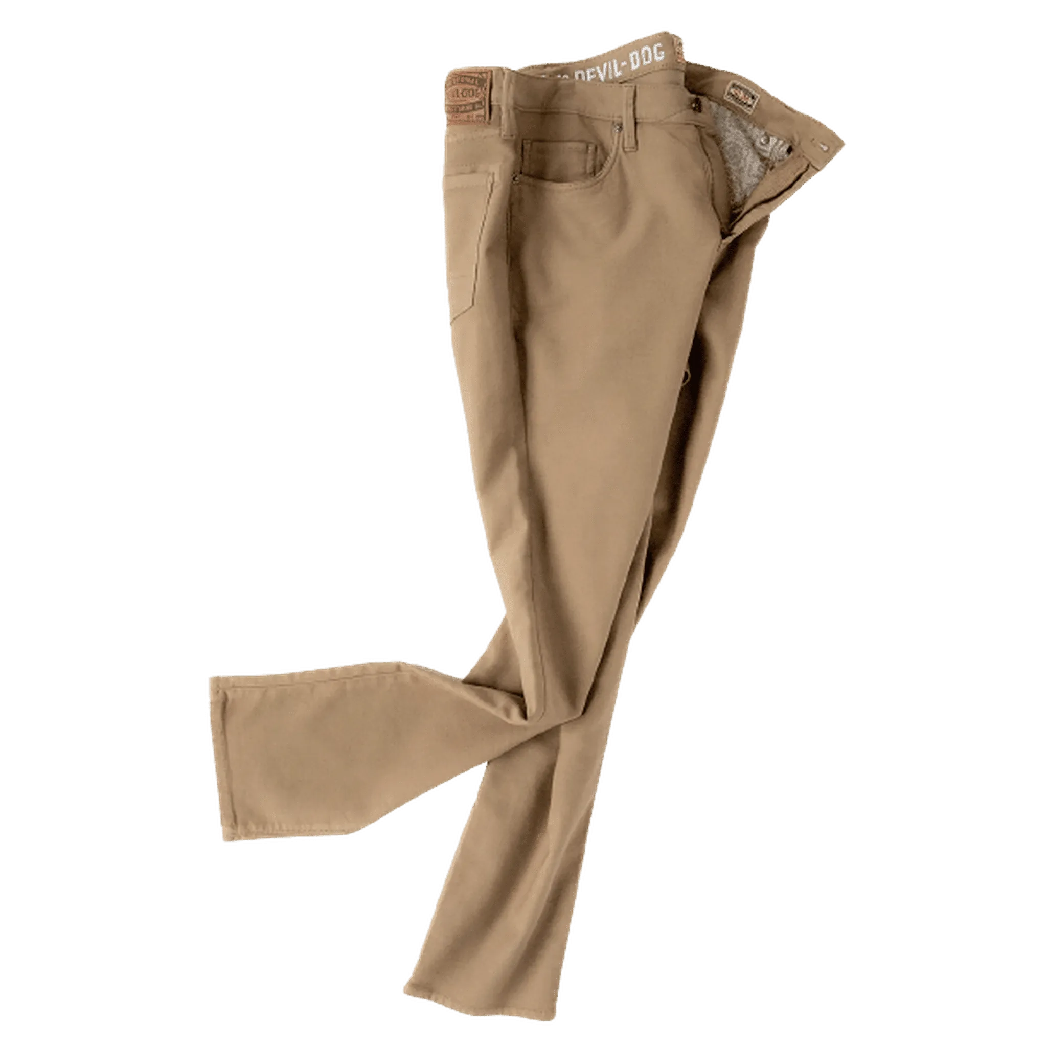 DEVIL DOG: Tan 5-Pocket Performance Jeans