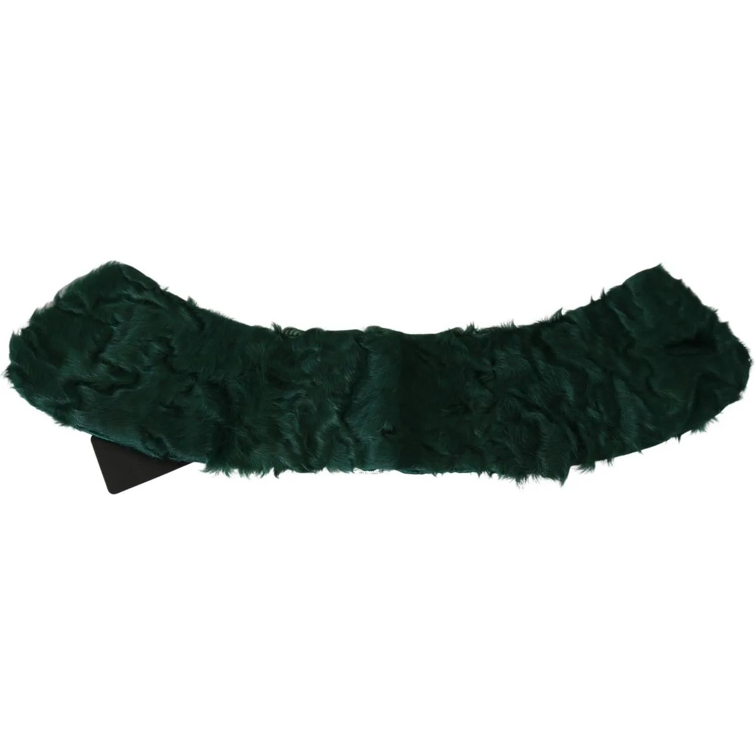 Dolce & Gabbana Elegant Lambskin Fur Scarf in Lush Green