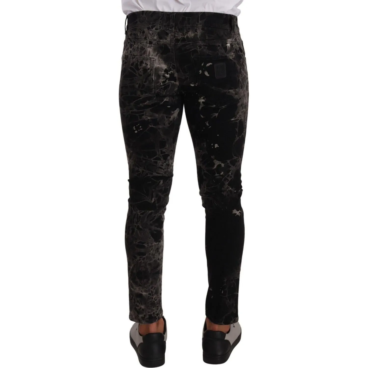 Dolce & Gabbana Slim Fit Patterned Skinny Jeans