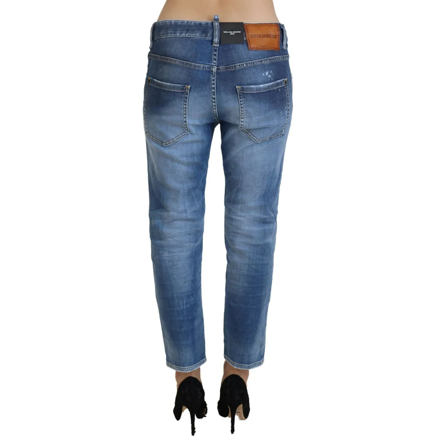 Dsquared² Chic Cropped Blue Denim - Elevate Your Casual Look