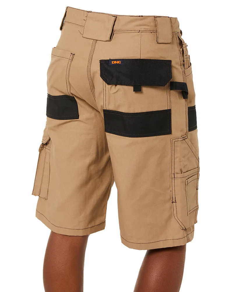 Duratex Cotton Duck Weave Tradies Cargo Shorts with Tool Pocket - Sand