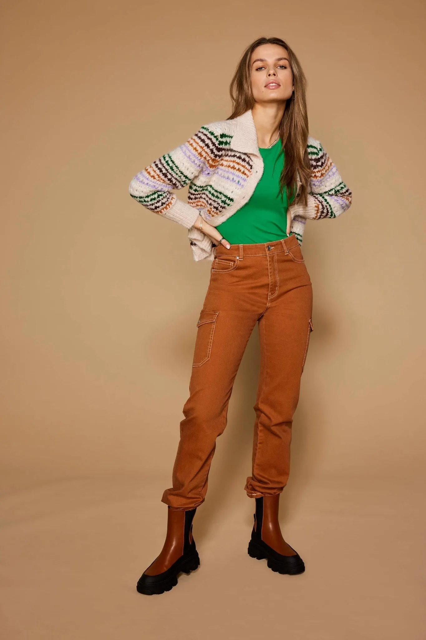 Emily Cargo Pants - Argan Oil