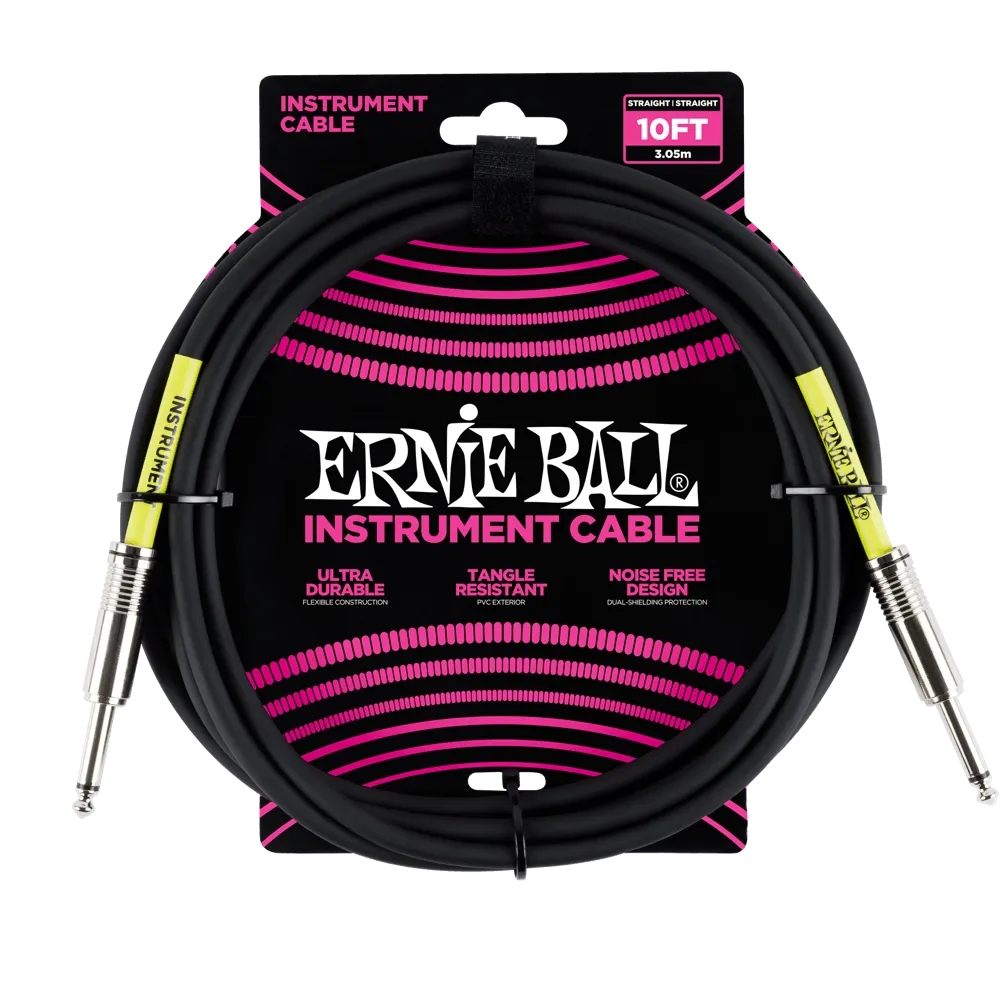 Ernie Ball Classic Instrument Cable Straight/Straight 10 ft - Black