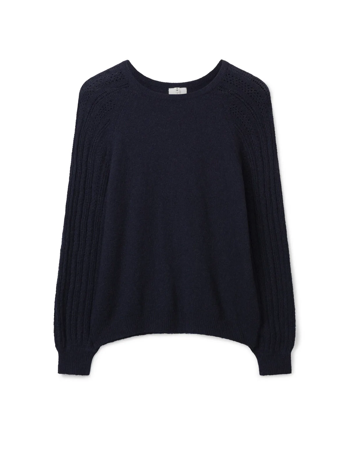 Florna Organic Cotton Fluffy Jumper - Navy