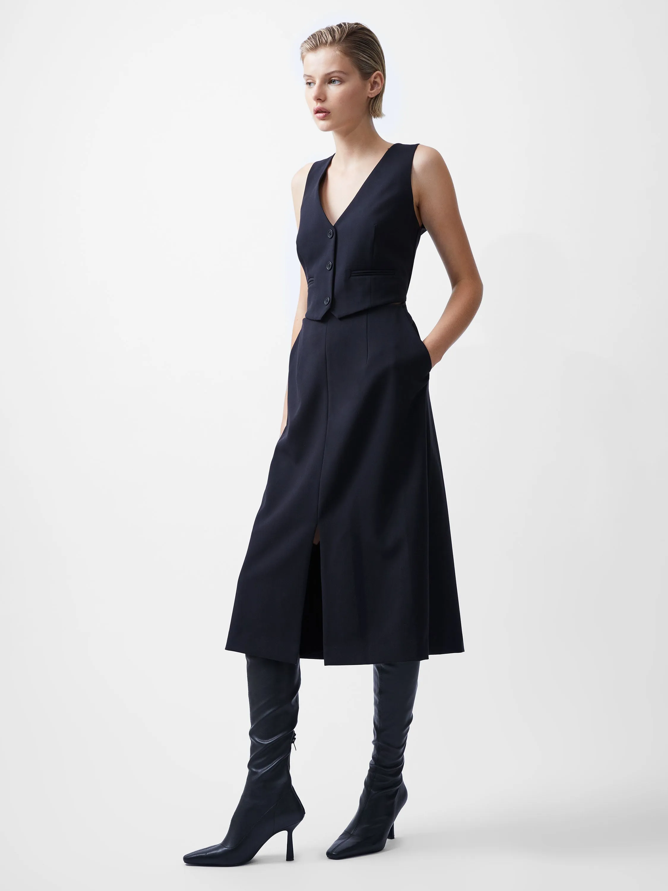 Gemma Twill Vest Dress