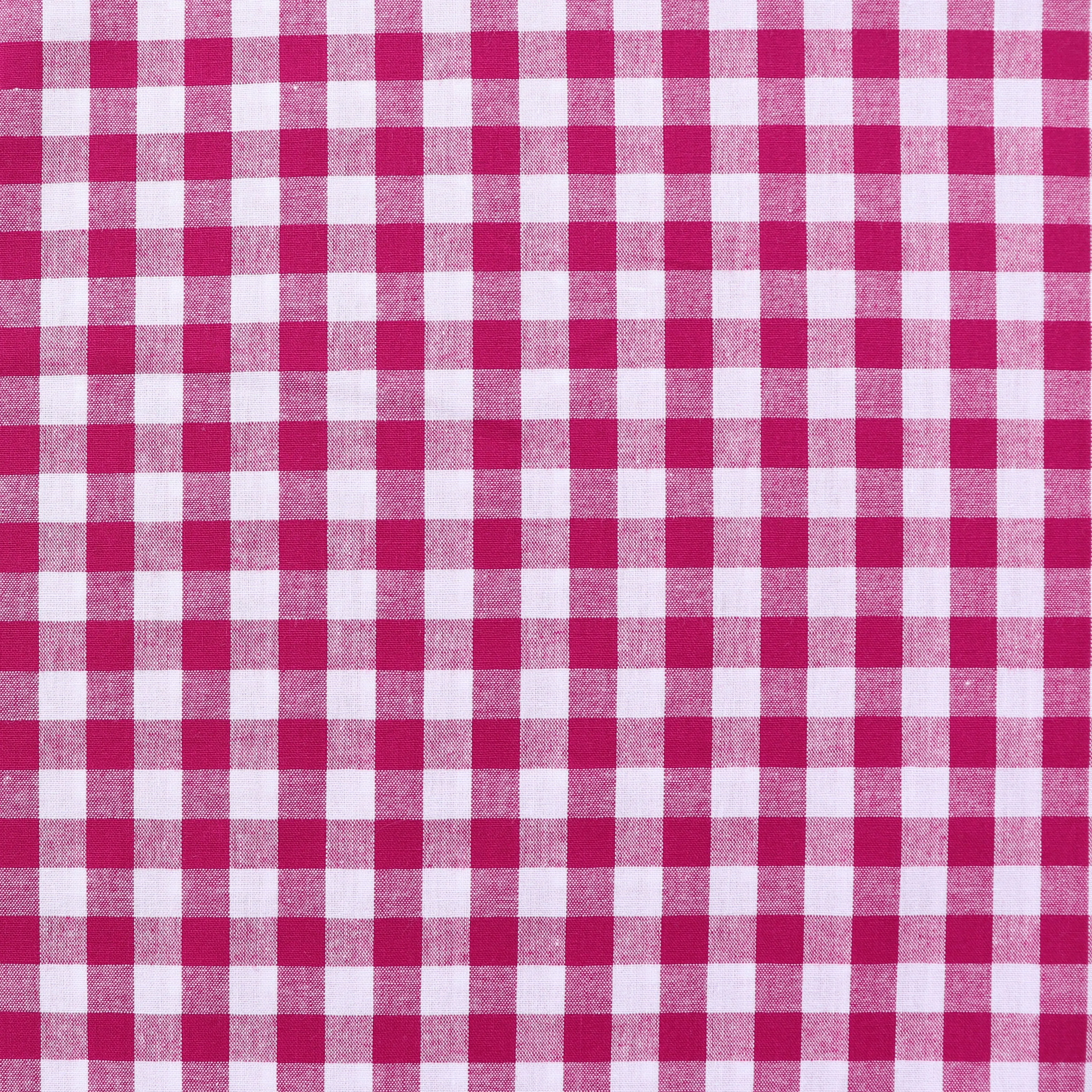 Gingham Yarn Dyed Cotton - Dark Pink