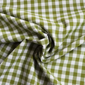 Gingham Yarn Dyed Cotton - Green - END OF BOLT 53cm