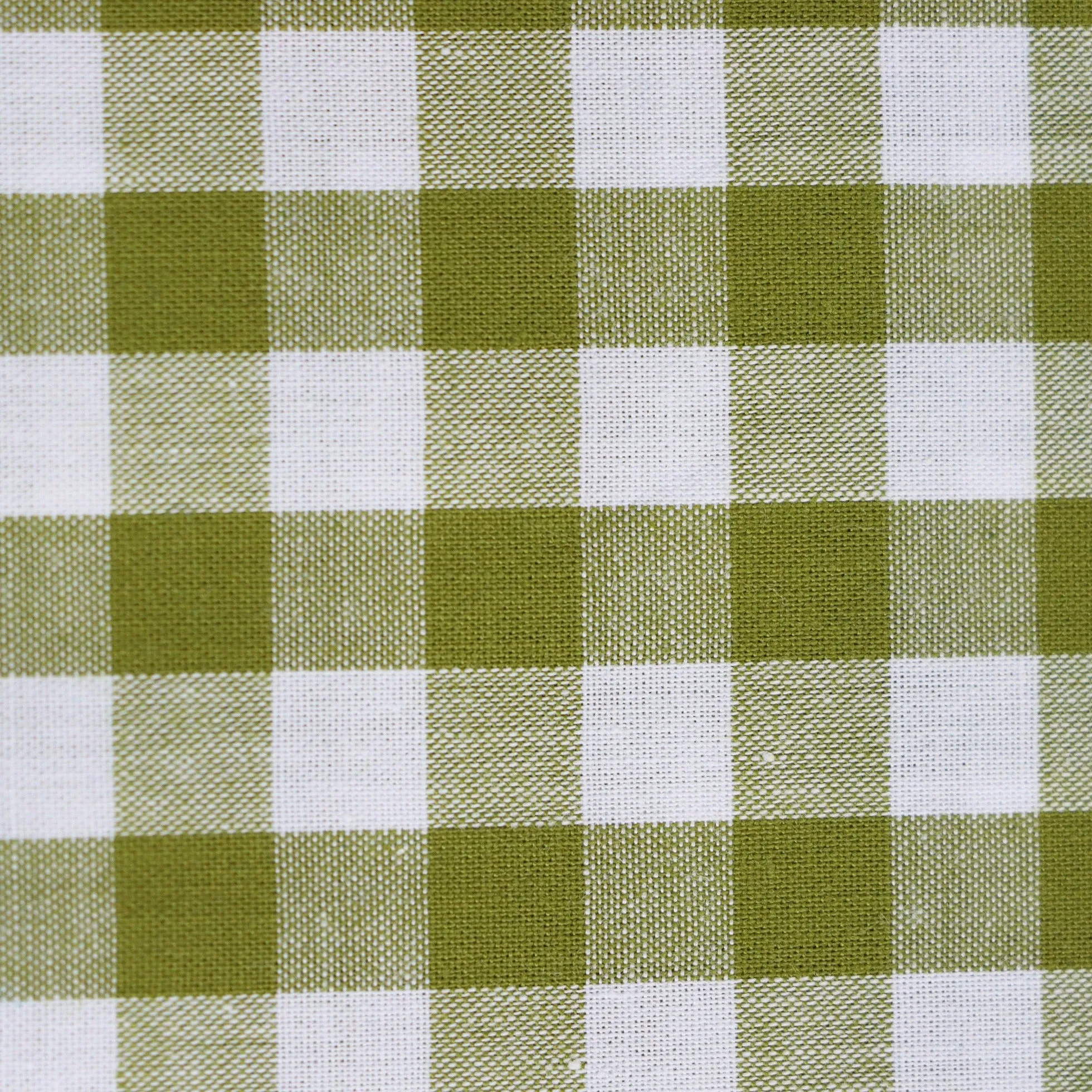 Gingham Yarn Dyed Cotton - Green - END OF BOLT 53cm