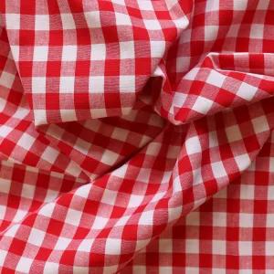 Gingham Yarn Dyed Cotton - Red