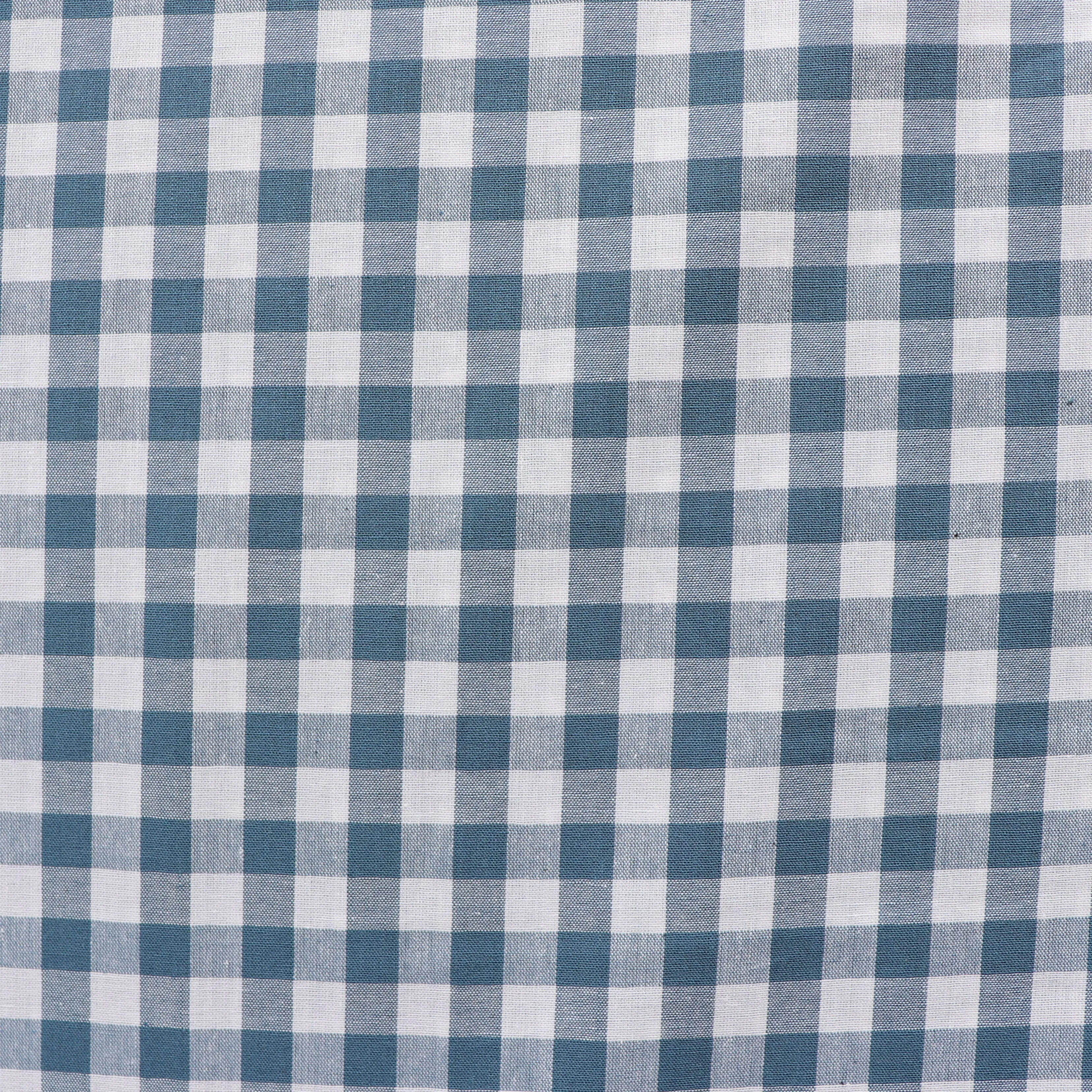 Gingham Yarn Dyed Cotton - Steel Blue