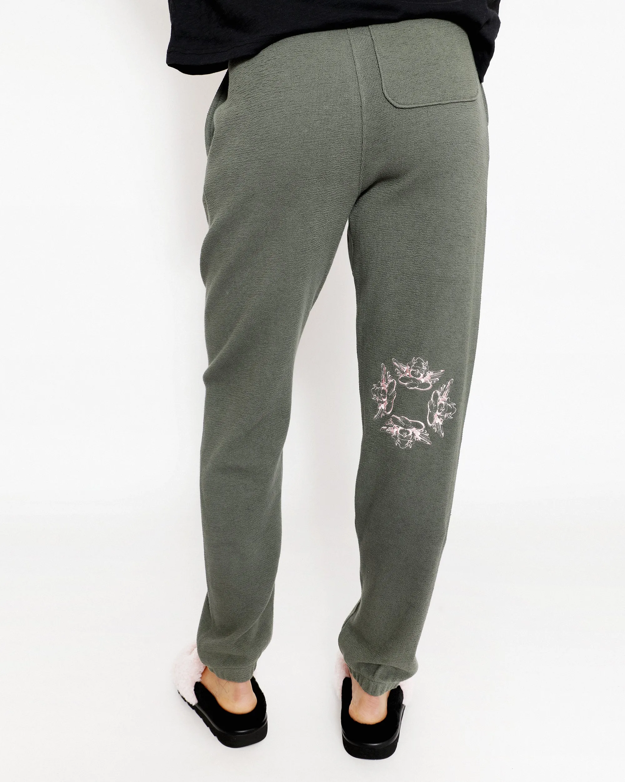 Green Up In Smoke Mac Slim Sweatpants