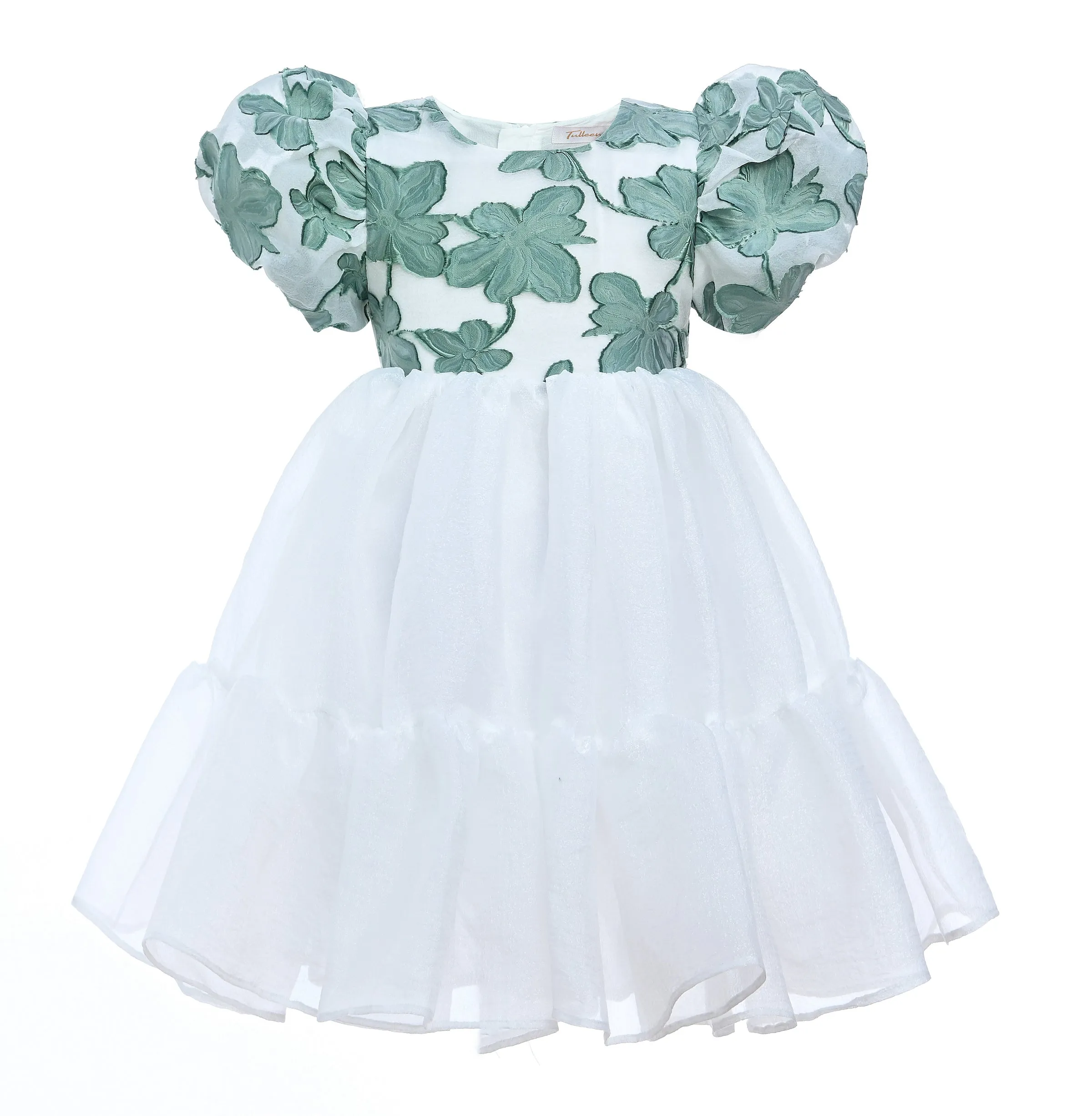 Green Winona Floral Teacup Dress