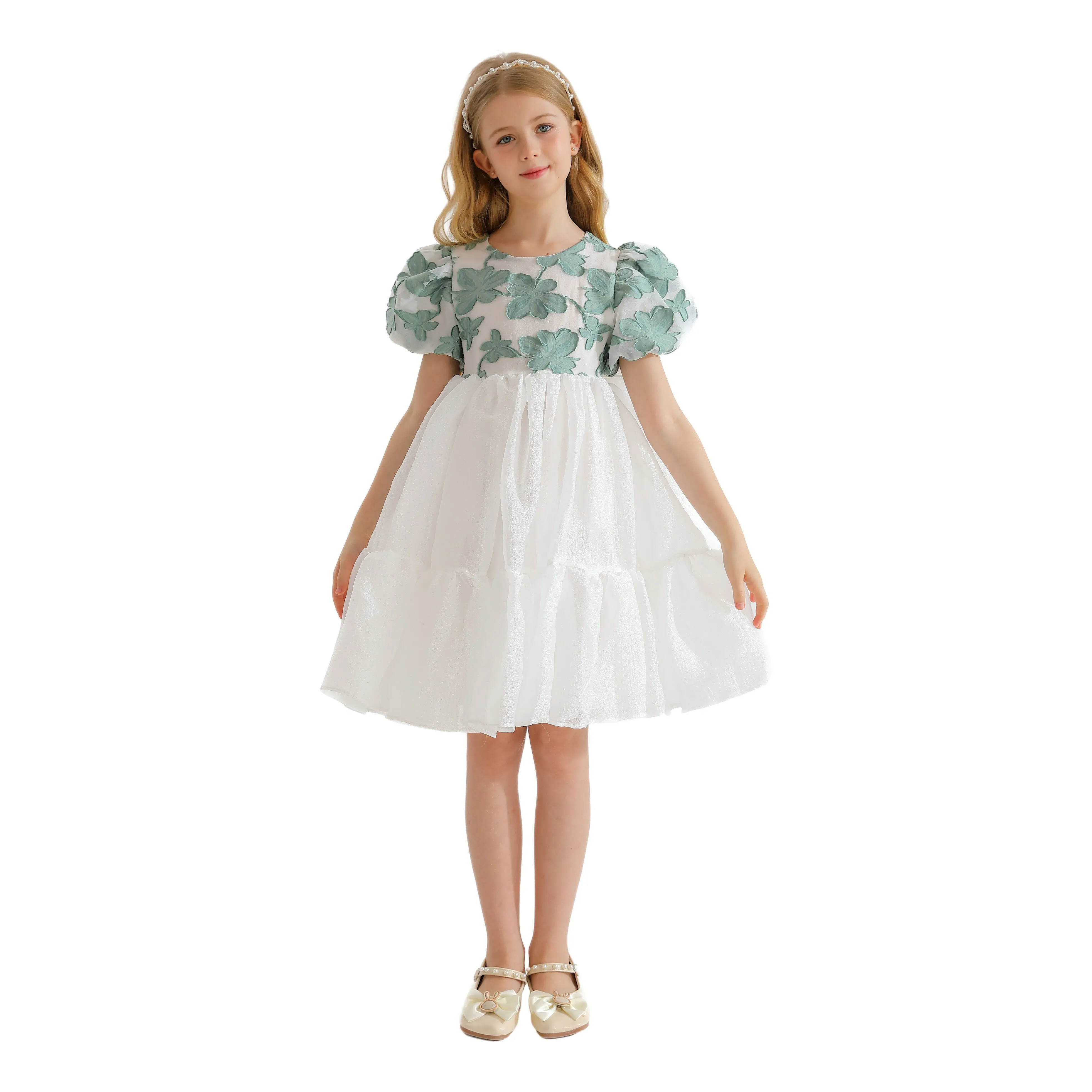 Green Winona Floral Teacup Dress