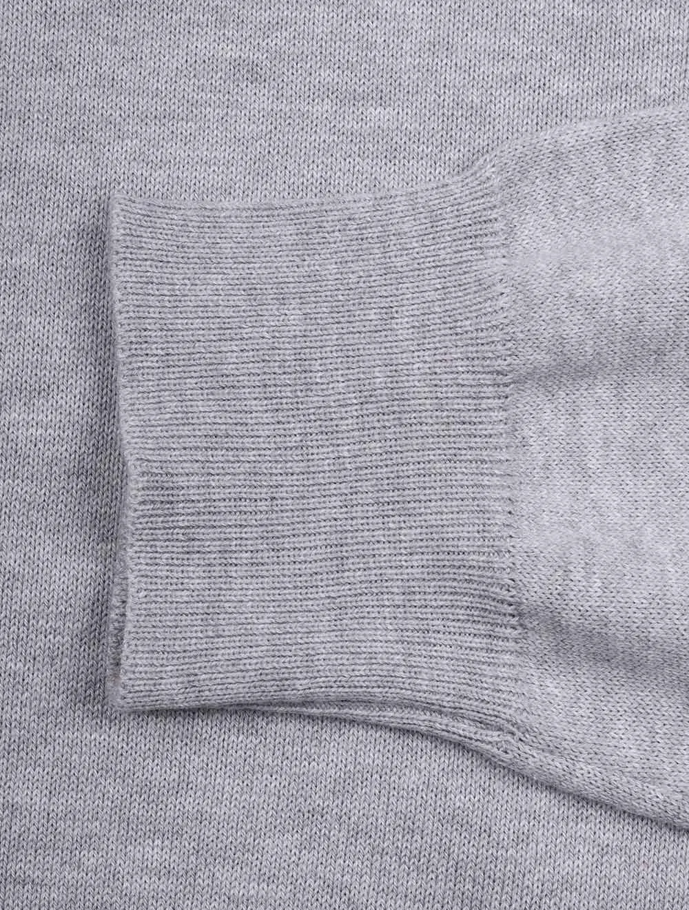 Half Zip Mock Neck Jumper Grey Chiaro