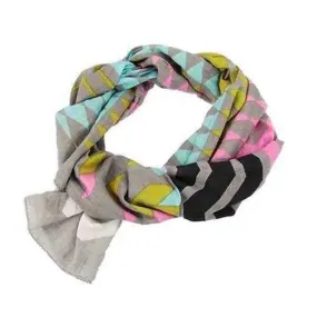 Handmade Chevron Stripe Scarf Gray WorldFinds