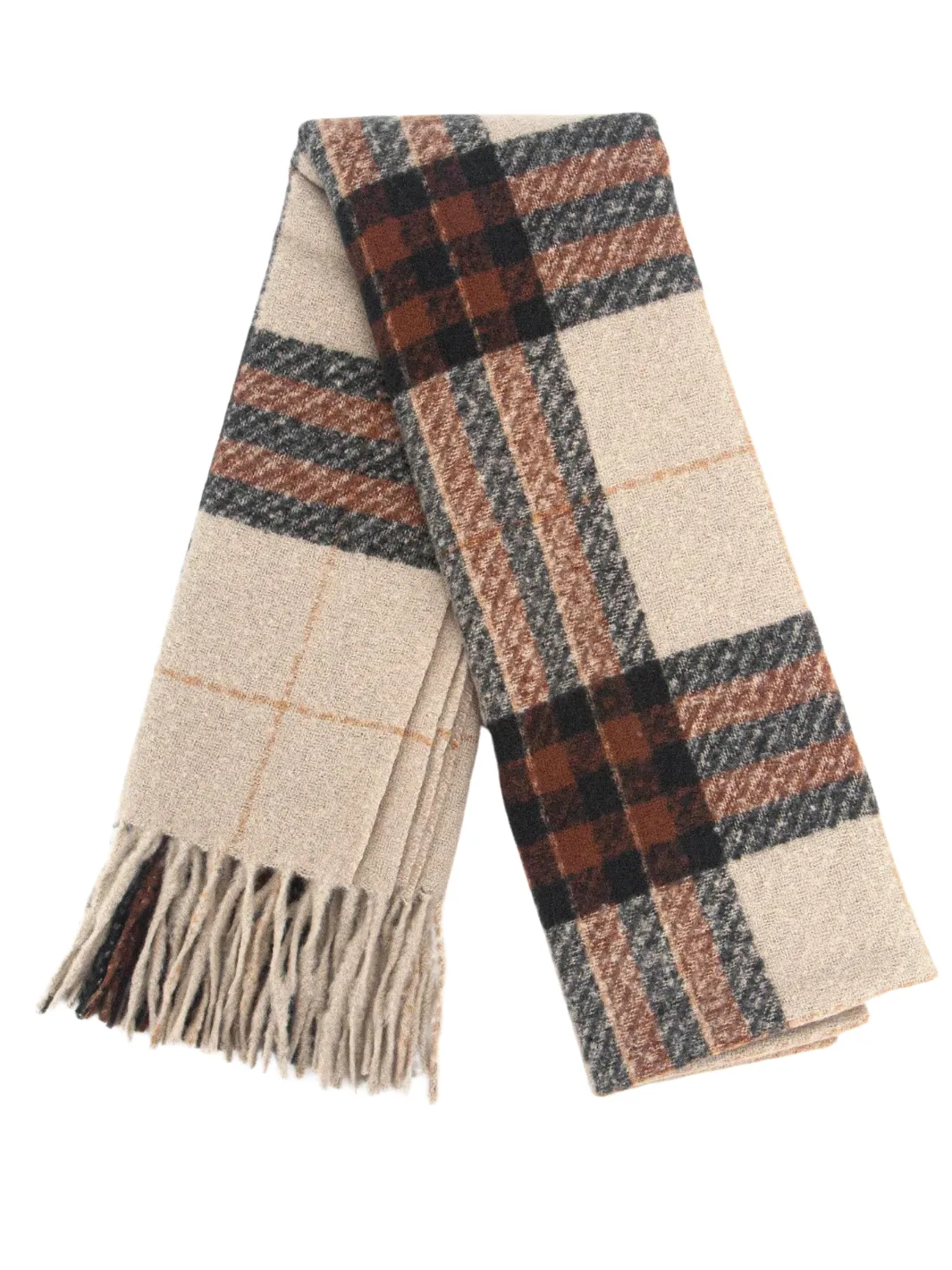 Heavyweight Scarf - Camel Check