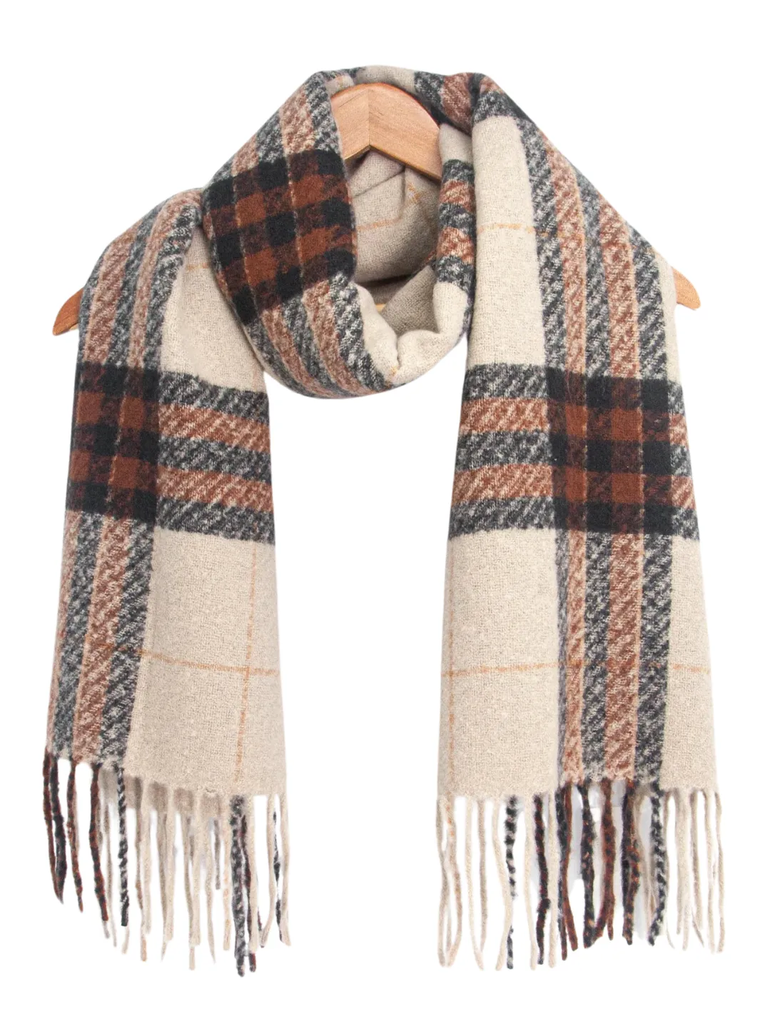 Heavyweight Scarf - Camel Check