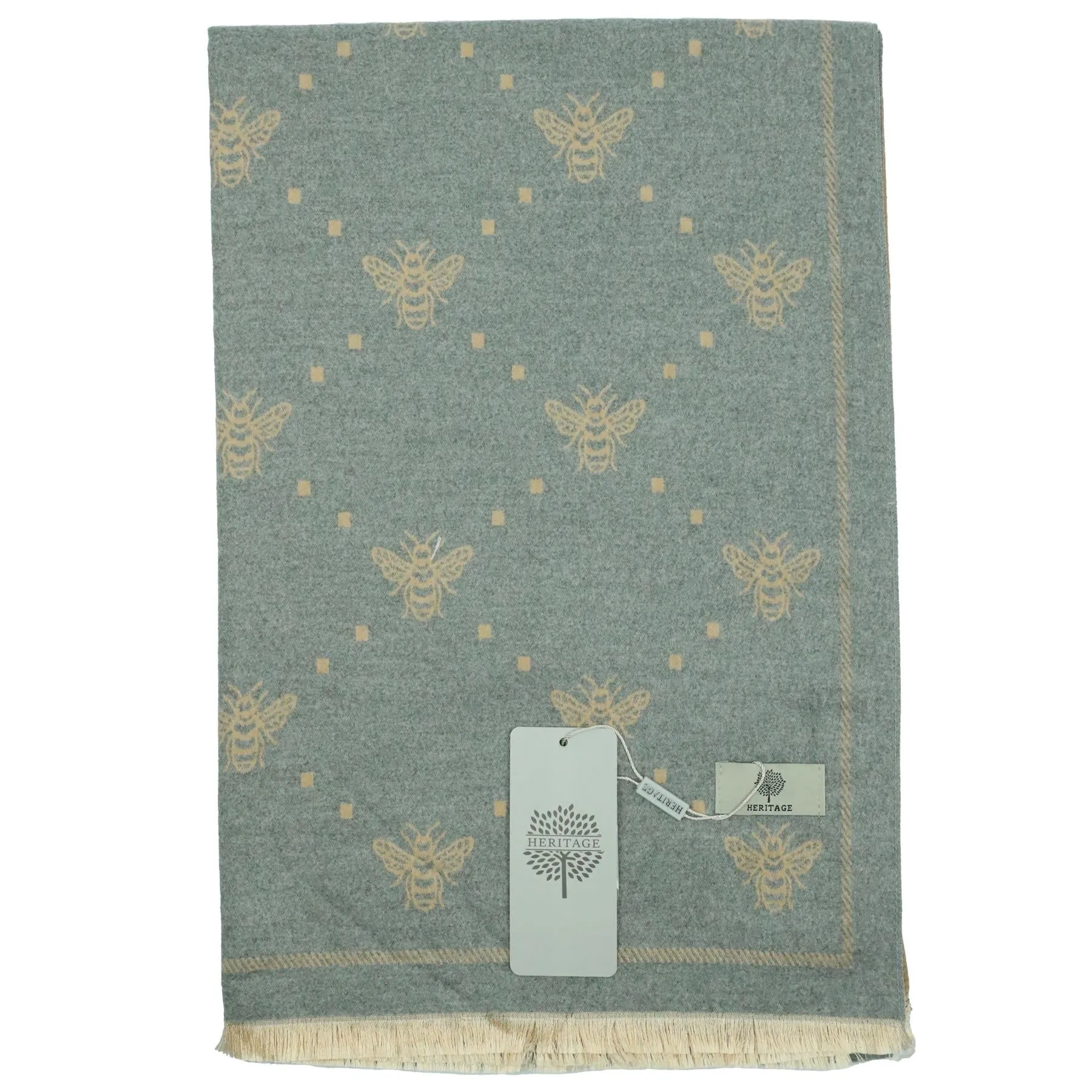 Heritage Warm Cashmere Pashmina Soft Feel Scarves - Bee with Dots