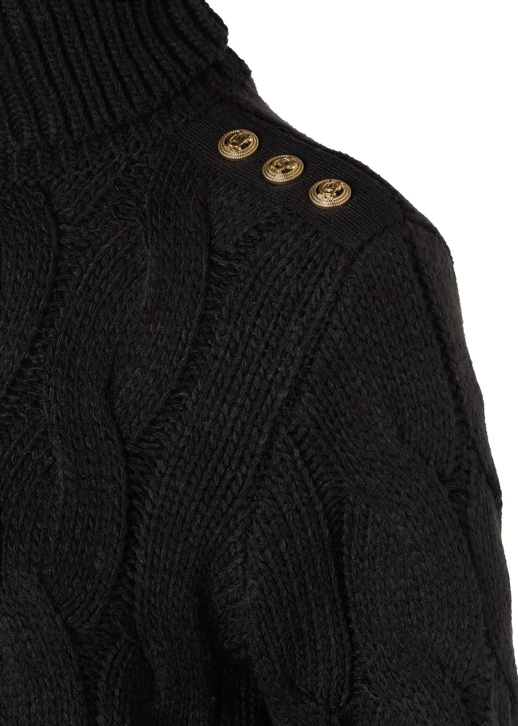 Holland Cooper Lucia Roll Neck Knit in Black