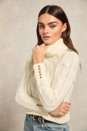 Holland Cooper Lucia Roll Neck Knit in Natural