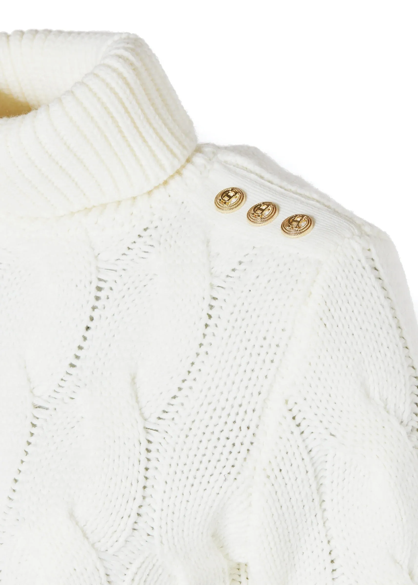 Holland Cooper Lucia Roll Neck Knit in Natural