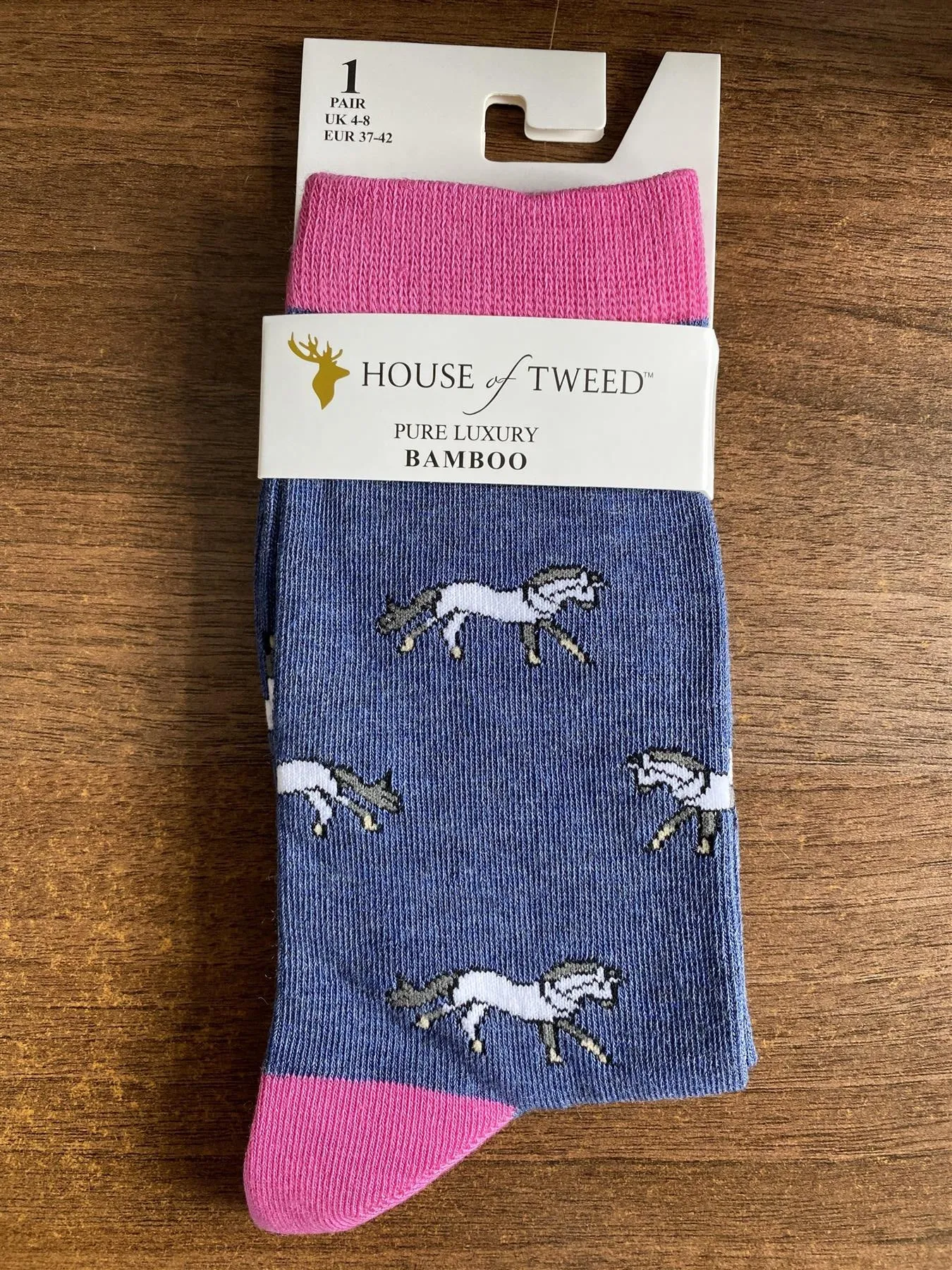 House of Tweed Pure Luxury Women's Bamboo Socks - Animal Pattern Collection