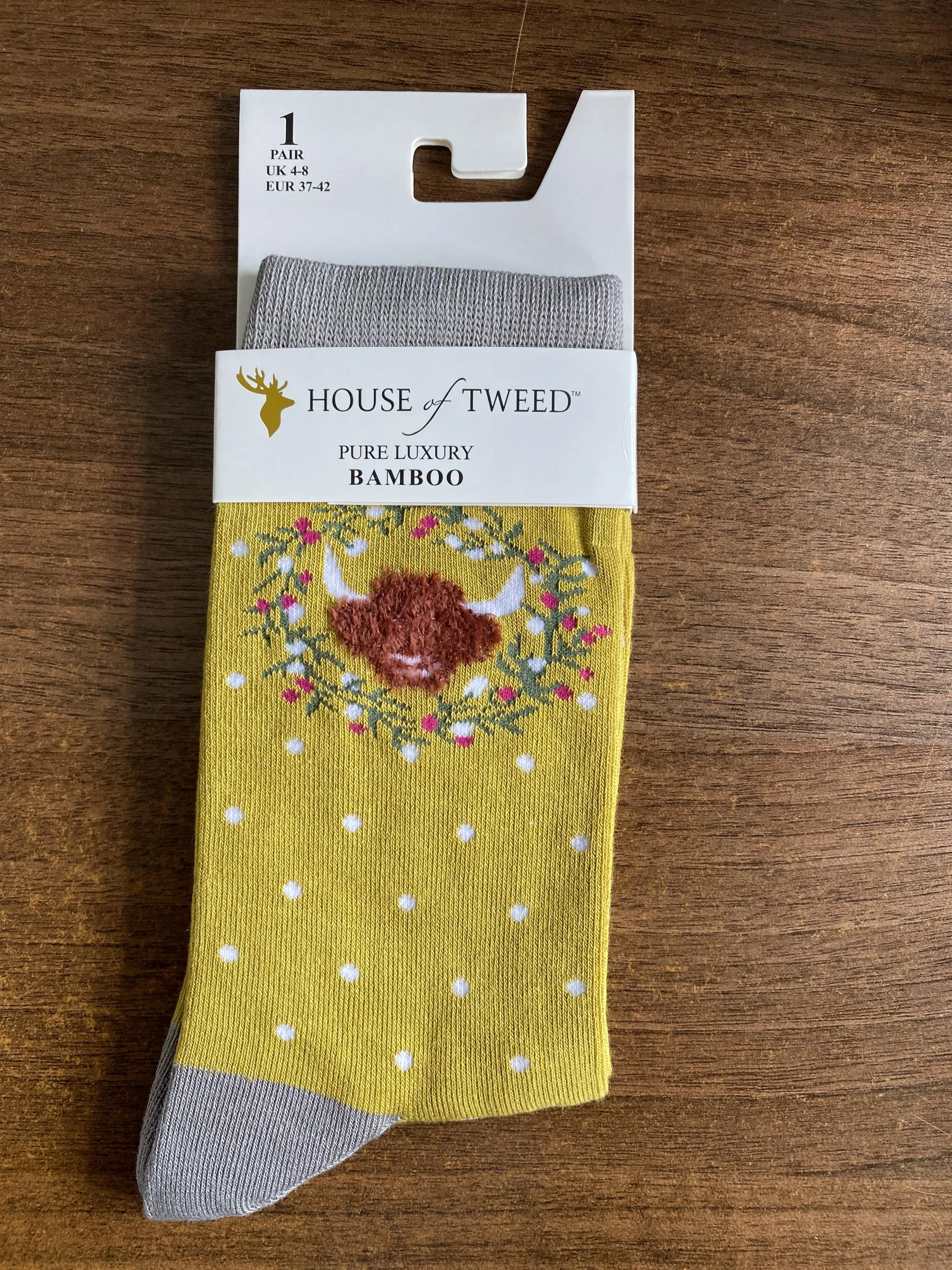 House of Tweed Pure Luxury Women's Bamboo Socks - Animal Pattern Collection