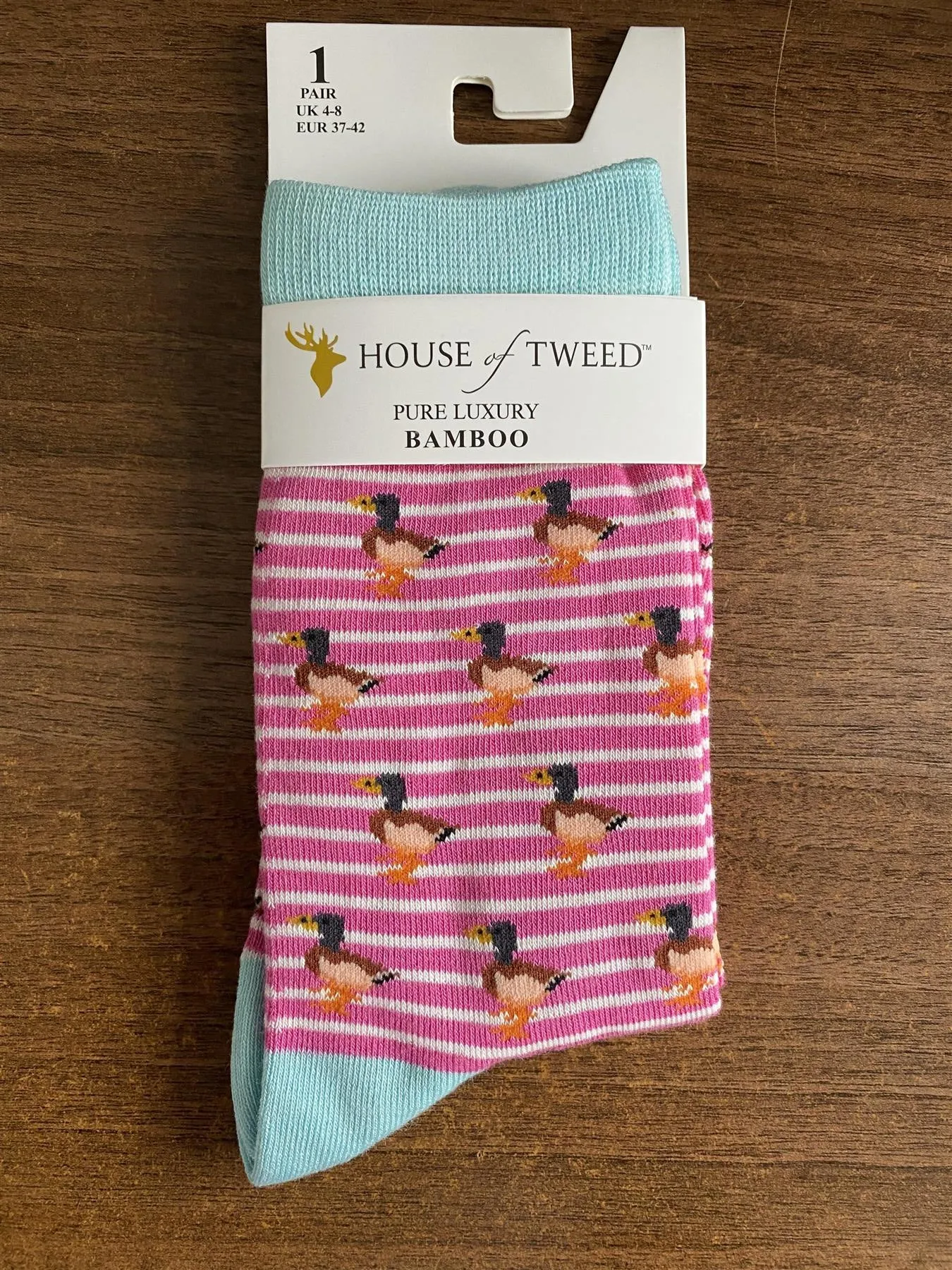 House of Tweed Pure Luxury Women's Bamboo Socks - Animal Pattern Collection