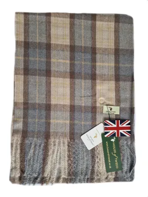 House of Tweed Scarf Tartan Beige